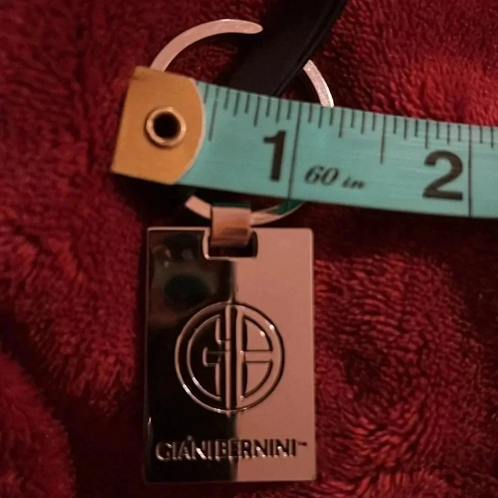 Giani  Bernini Silver Black Leather key ring - Picture 8 of 10